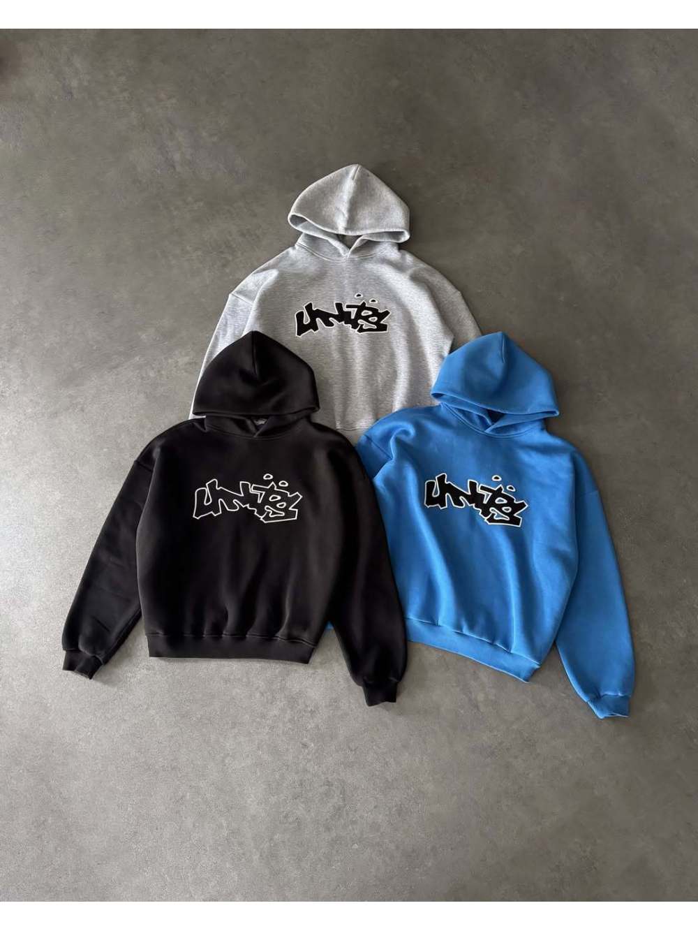 Street Fashion Style - アメリカンレトロなハイストリートファッションスーツ、ユニセックスプリント柄デザイン、プルオーバー長袖フード付きセーター、ストレートパンツスーツ。