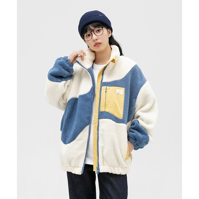 Coach Jacket Bomber - 女性のための厚いユニセックスノースリーブジャケット,冬のためのカジュアルでシックなニットウェア,パッチワーク