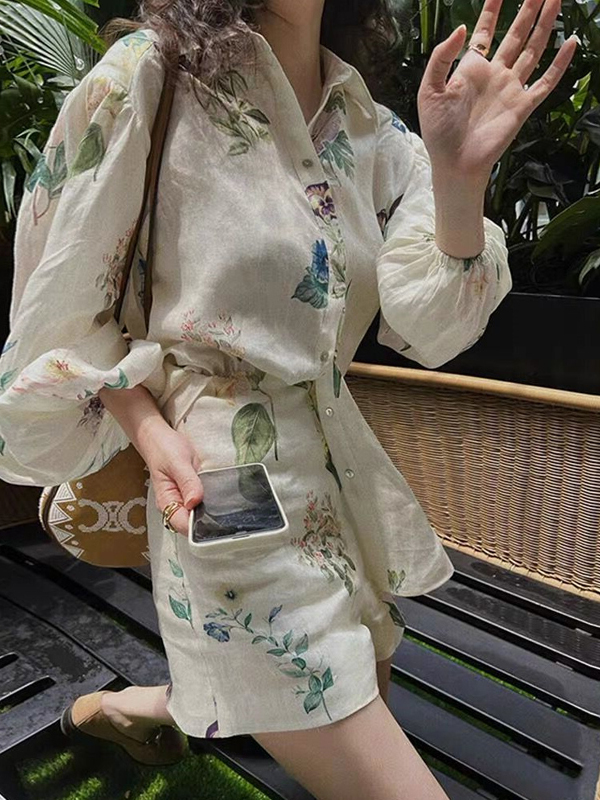 Street Fashion High End - 夏のストリートファッション レディースセット 高級日焼け止めシャツ ワイドレッグショーツ エレガントな女性用 スモールフレグランス風