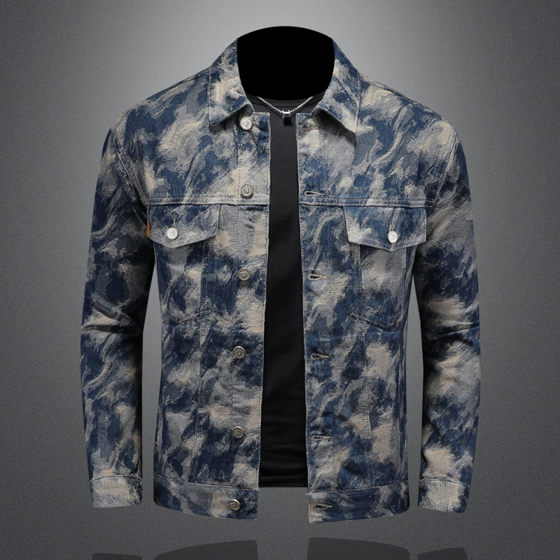 Street Fashion Jacket Men - メンズヴィンテージデニムジャケット,カジュアルビジネスジャケット,ストリートウェア,社交コートとヒップホップコート,春のファッション,2022