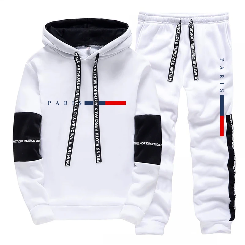 Street Fashion Paris - メンズセット/パーカー/パンツ アウトドア ストリート コンフォート スポーツウェア パリファッション