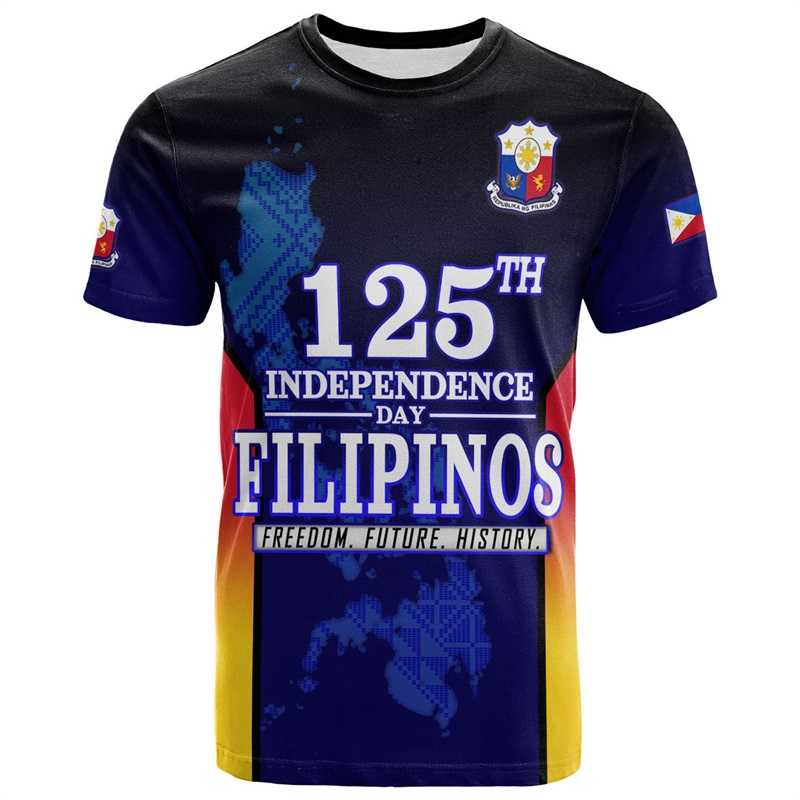 Street Fashion Philippines - 夏の新作おしゃれストリートスタイルフィリピン独立記念日3DメンズTシャツ、フィリピン国旗柄Tシャツ