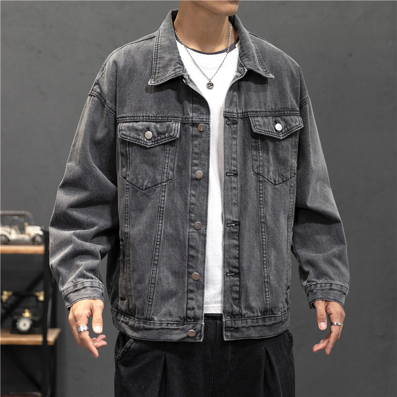 メンズデニムジャケット,新しいデニムジャケット,ストリートウ - Street Fashion Jacket Men のレビューと価格