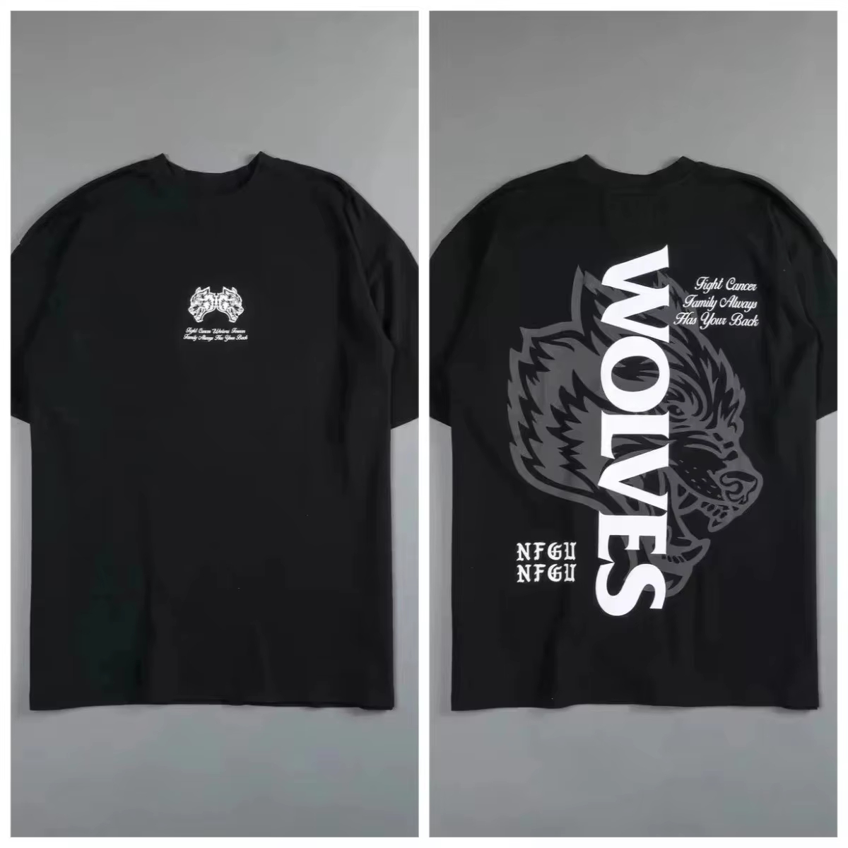 レトロブラックウルフヘッドハイエンドフィットネスストリートフ - Street Fashion High End のレビューと価格