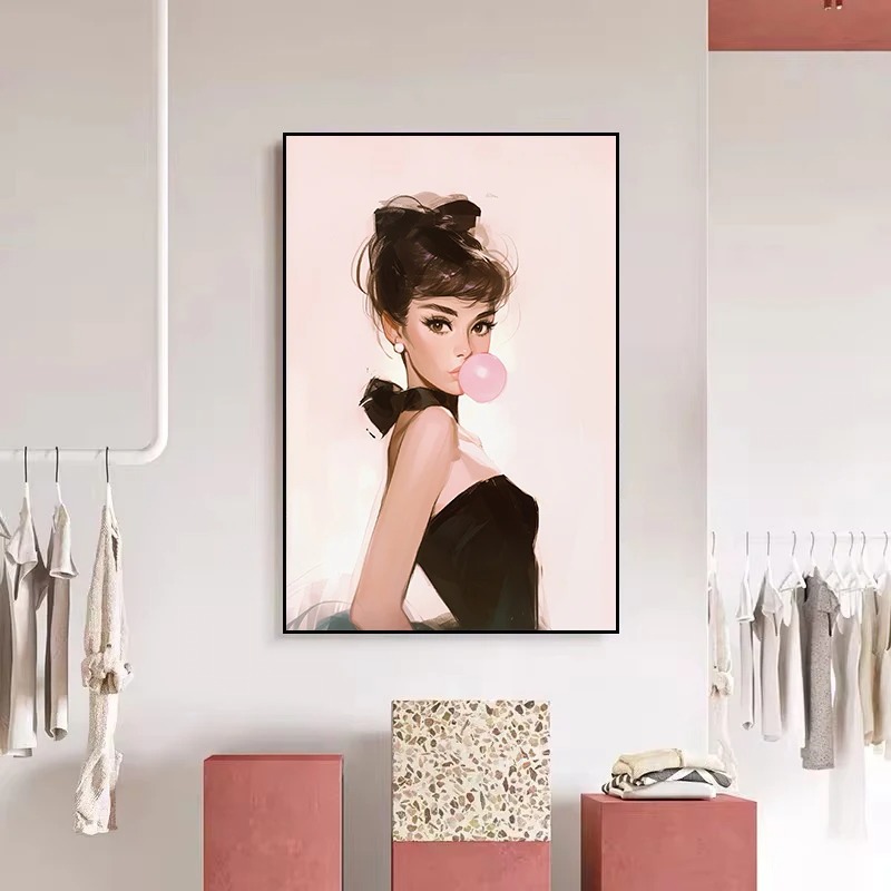 パリのストリートビルのキャンバス絵画,ファッションの女の子, - Street Fashion Paris のレビューと価格
