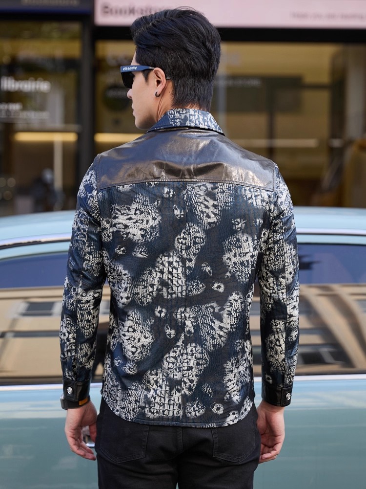 高級感あふれる新作ファッション、花柄プリントのメンズパーティ - Street Fashion Jacket Men のレビューと価格