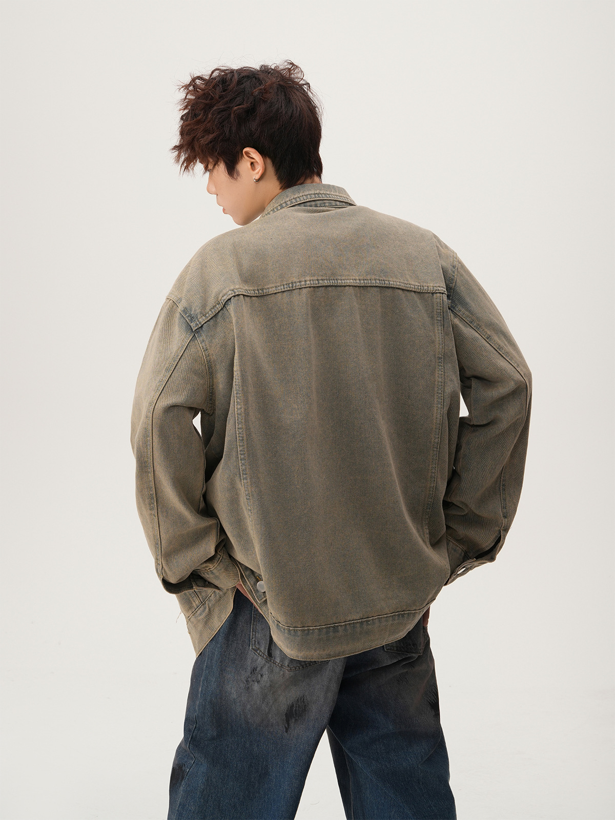 アメリカンハイストリート リップドデニムジャケット 秋のカジ - Street Fashion Jacket のレビューと価格