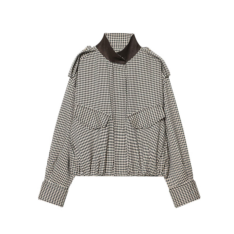 TFAFXY2026 春カジュアルシックな女性チェックスタン - Street Fashion Jacket のレビューと価格