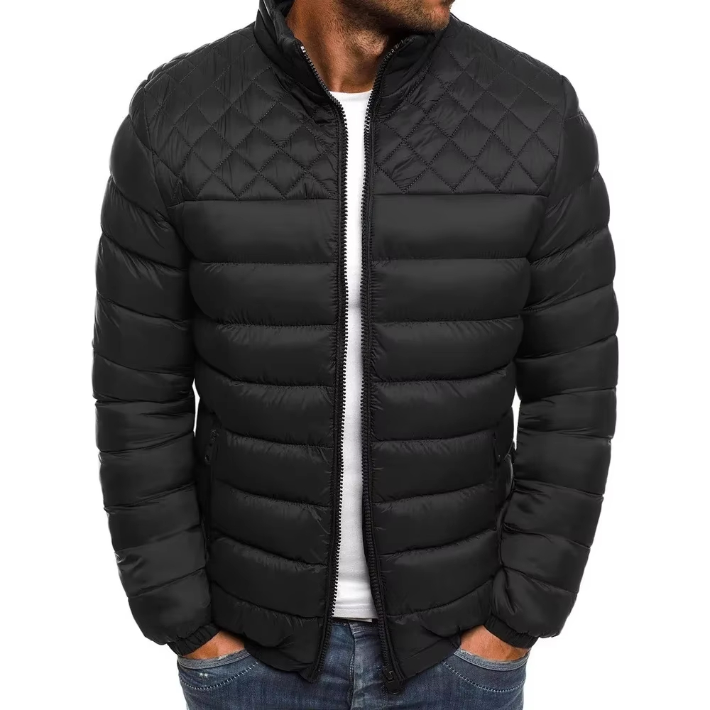 メンズ高級冬用ジャケット、無地、ジッパー付き、厚手、スキー、 - Street Fashion High End のレビューと価格
