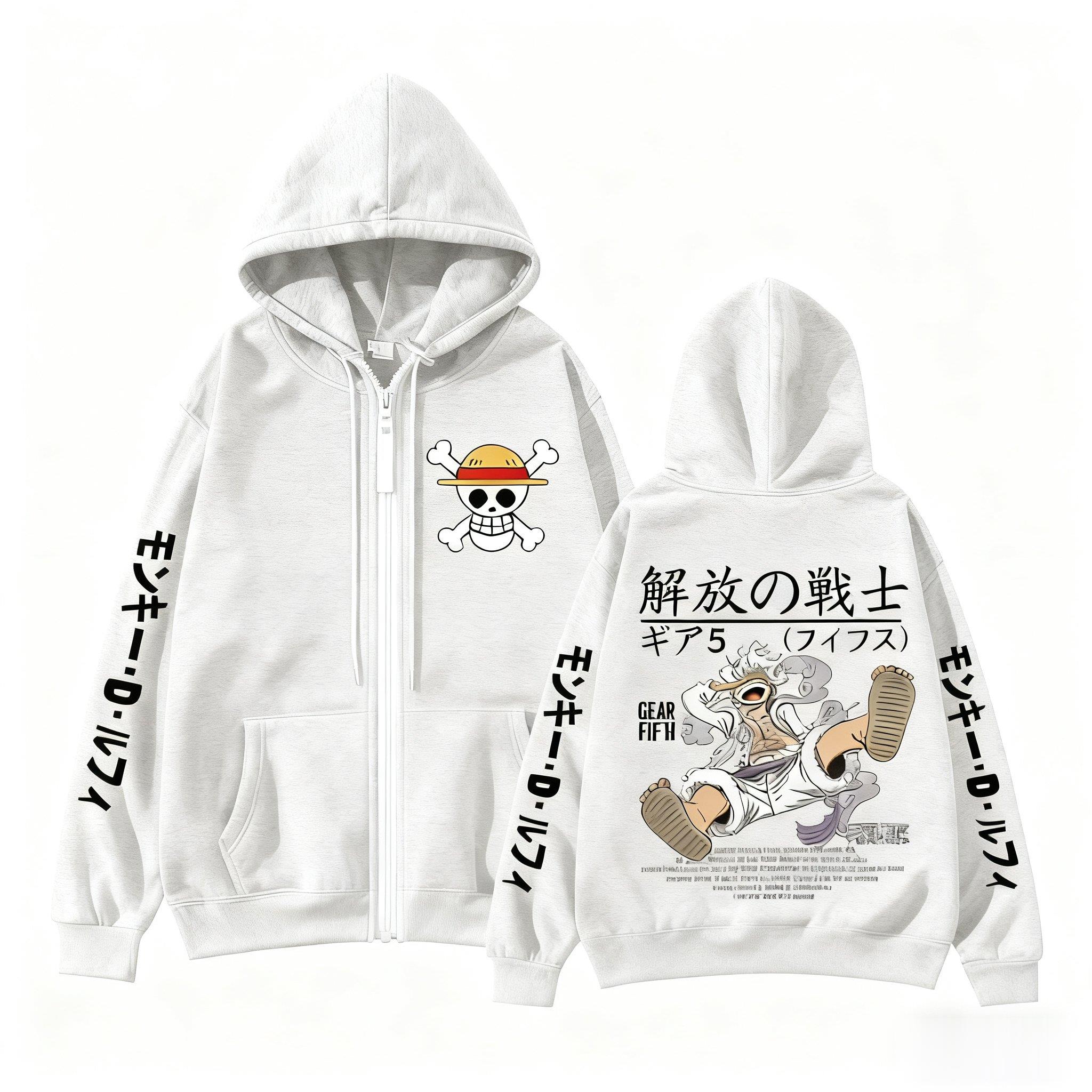 モンキー・D・ルフィ ギア5 ワンピース アニメ ジップアッ - Street Fashion Jacket Men のレビューと価格