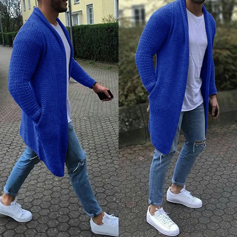 春秋のファッションメンズセーターカーディガンコート男性セータ - Street Fashion Jacket Men のレビューと価格