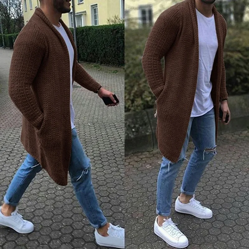 春秋のファッションメンズセーターカーディガンコート男性セータ - Street Fashion Jacket Men のレビューと価格