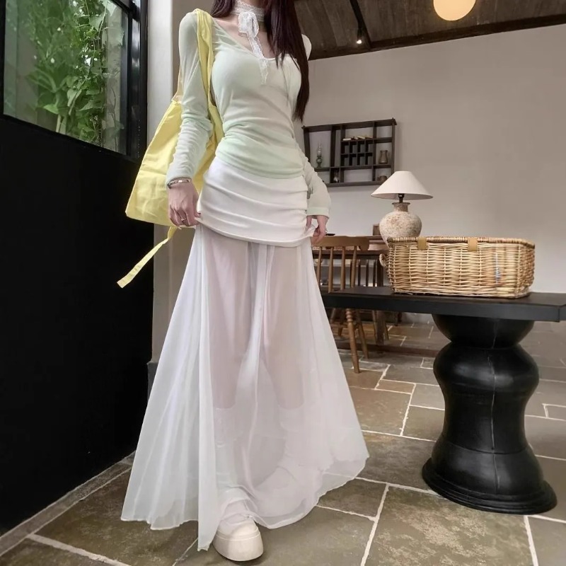 美しいエレガントなフレンチスタイルの女性用ホワイトカジュアル - Street Fashion China Beautiful Girls のレビューと価格