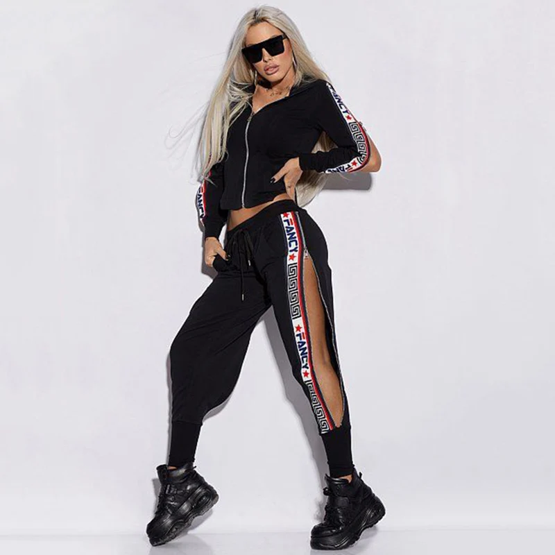 Oshoplive 女性ハイストリートスポーツツーピースセッ - Street Fashion Jacket のレビューと価格
