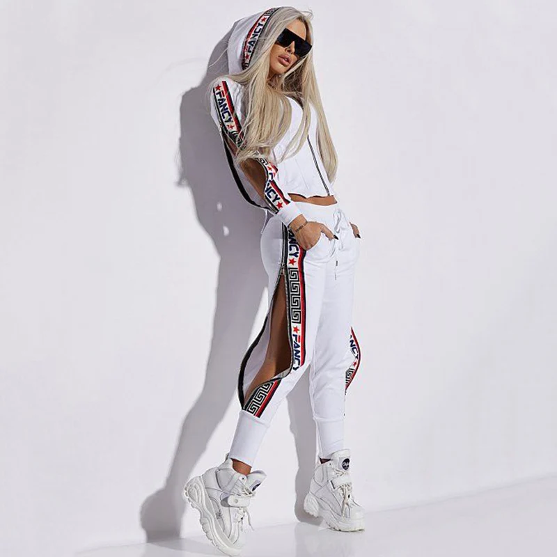 Oshoplive 女性ハイストリートスポーツツーピースセッ - Street Fashion Jacket のレビューと価格