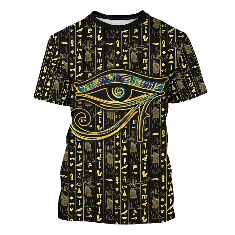 夏用3Dプリント古代エジプトグラフィックTシャツ メンズ レ - Street Fashion Egypt のレビューと価格
