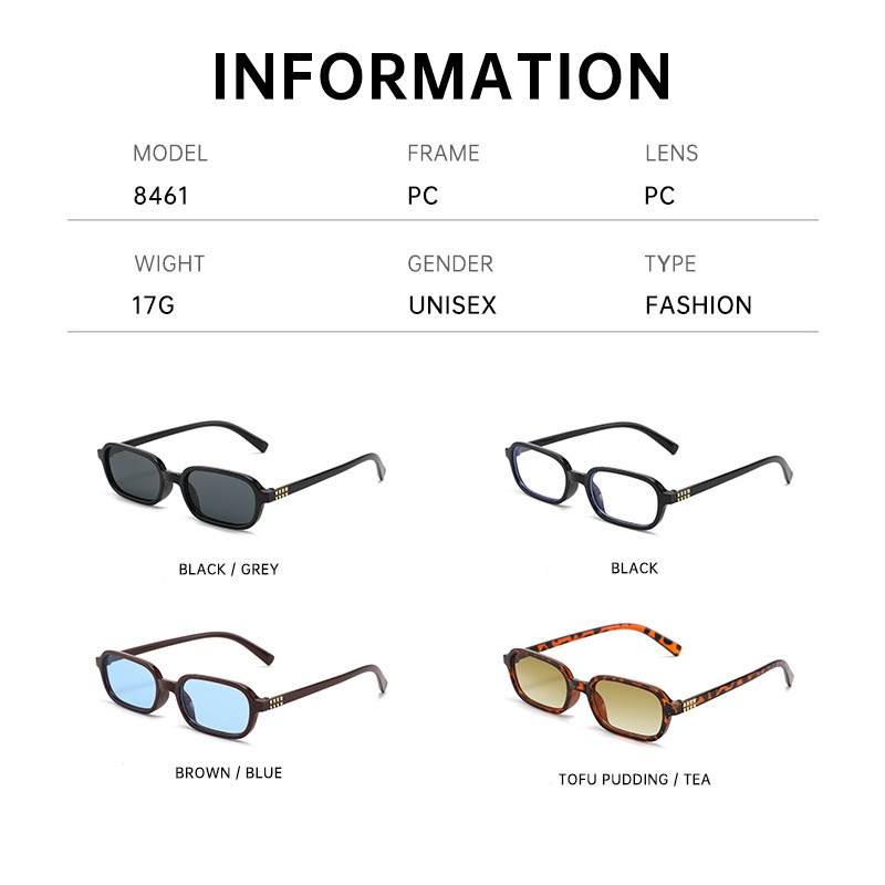 新しい小さなスクエアフレームサングラス女性のハイエンドファッ - Street Fashion High End のレビューと価格