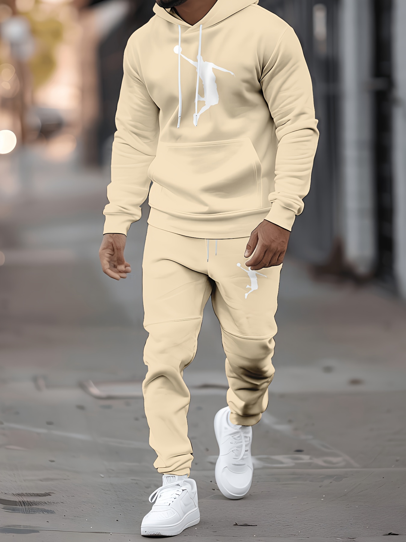 メンズ新作ファッションパーカー＆ジョガーパンツセット – 秋 - Street Fashion Style のレビューと価格