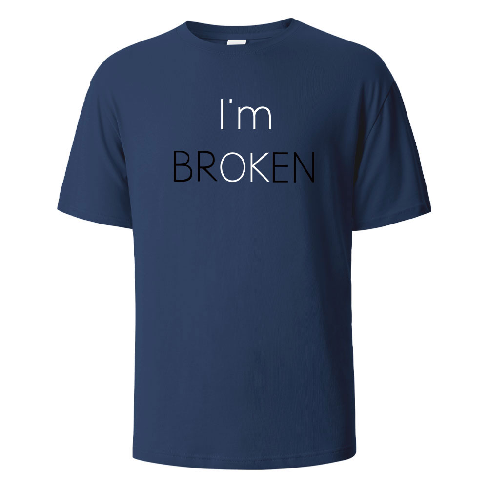 アジアサイズ「I Am Broken I Am OK」ストリ - Street Fashion Asian Men のレビューと価格